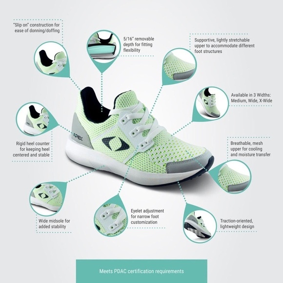 Apex P7100w Performance Athletic Women's Sneaker In Mint - Picture 2 of 9